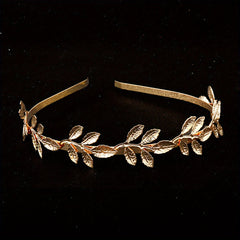 Golden Leaf Headband for Western Bride