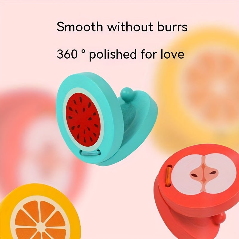 Wooden Lotus Soundboard Fruit Pattern Kindergarten Toy