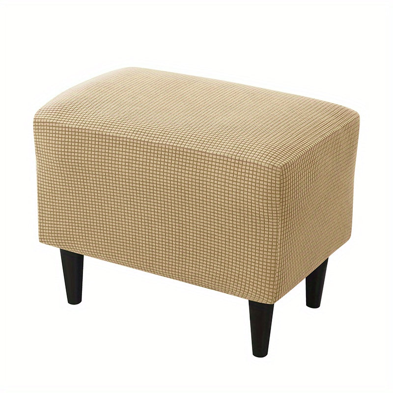 Stretch Footstool Slipcover Small Rectangle Storage Stool Cover