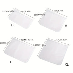 1pc Reusable Silicone Food Bags Leak Proof Fresh Keeping BPA Self Sealing