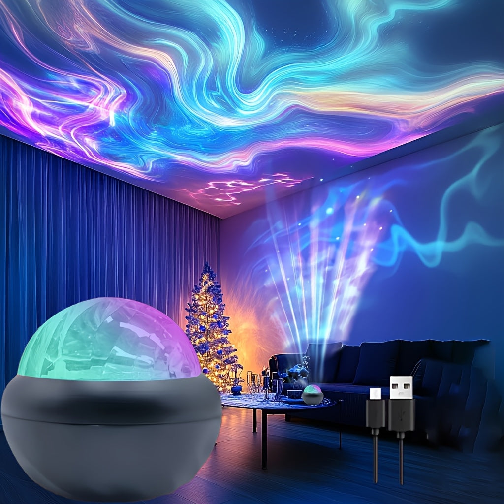 Small Magic Ball with Northern Lights, USB Plug In, Remote Control