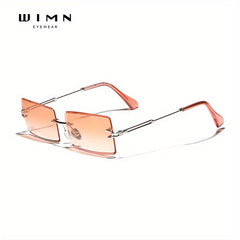 WIMN Vintage Rimless Men Sunglasses Gradient Lens