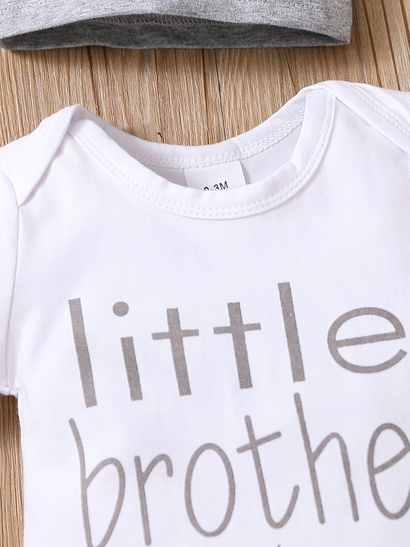 Baby Boys LITTLE BROTHER Short Sleeve Bodysuit Set