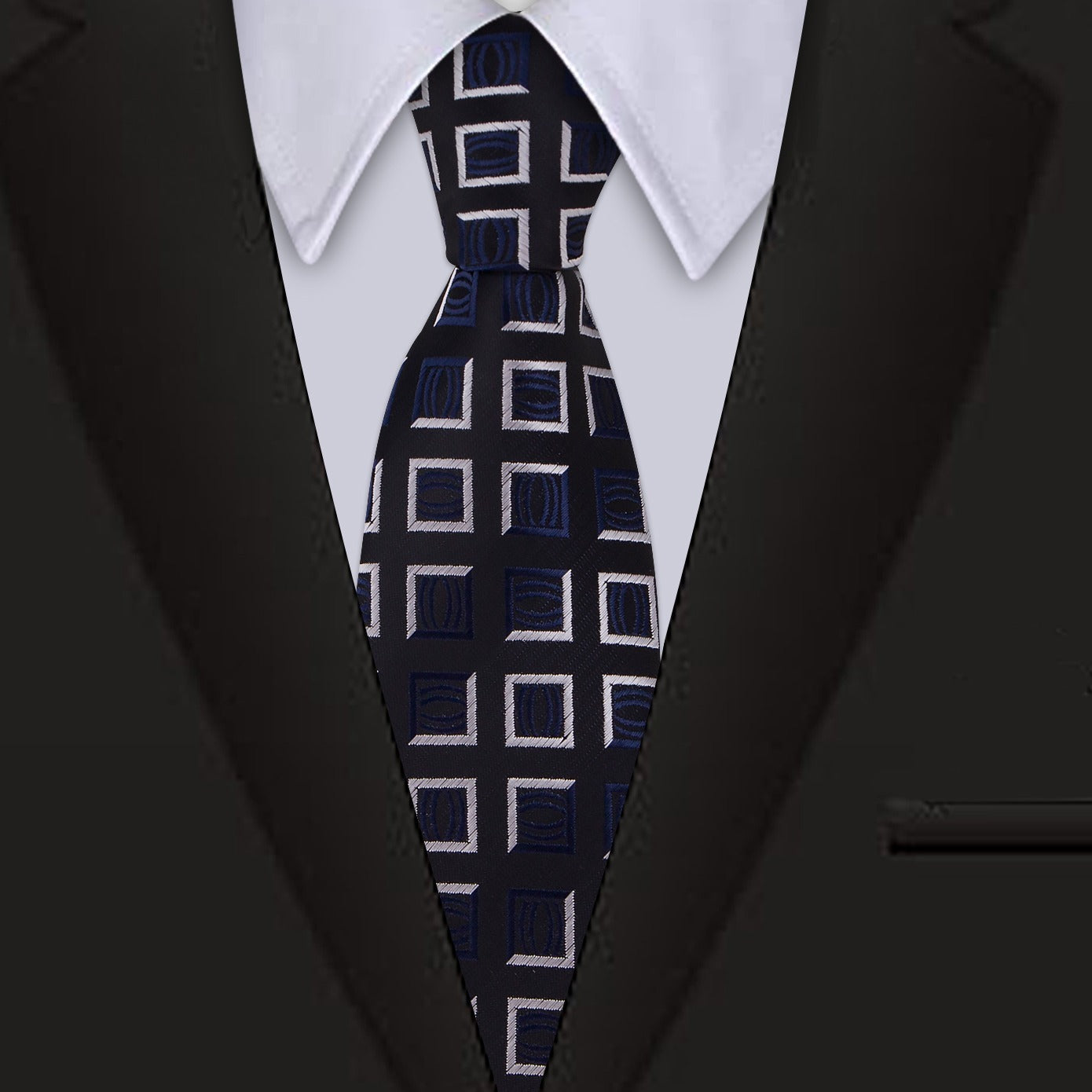 Men's Classic Business Tie in Navy Blue