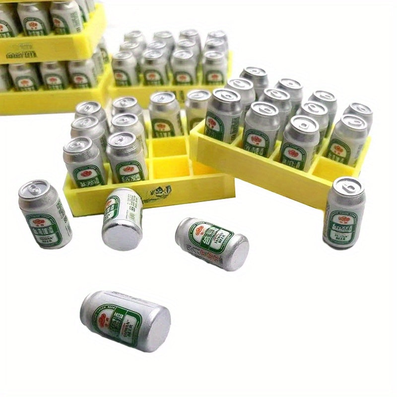 Dollhouse Beer Can Mini Drink Bottle W Box Kitchen Model Decor Toy