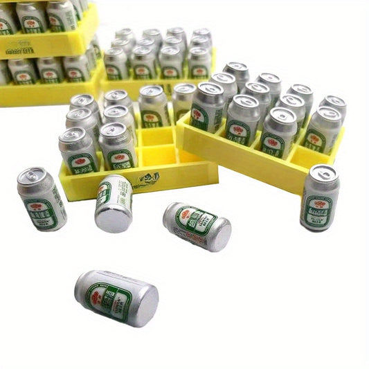 Dollhouse Beer Can Mini Drink Bottle W Box Kitchen Model Decor Toy