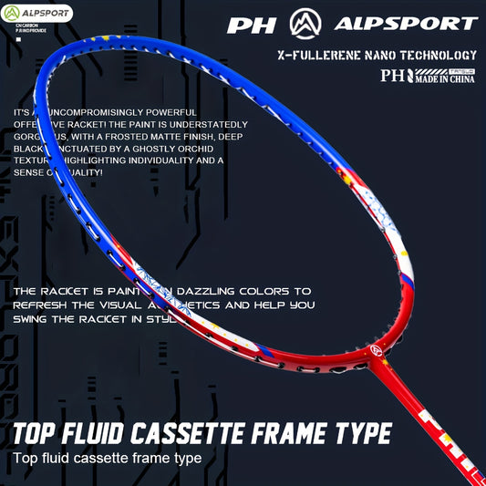 ALPSPORT PH Memorial 5U G4 Max 14 Badminton Racket 100 Full Carbon Fiber
