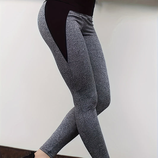 Two Tone High Waist Yoga Legging Tummy Control Quick drying Workout Pants