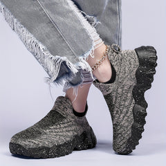 Grey Mesh Road Running Shoes Women Lightweight Sport Shoes