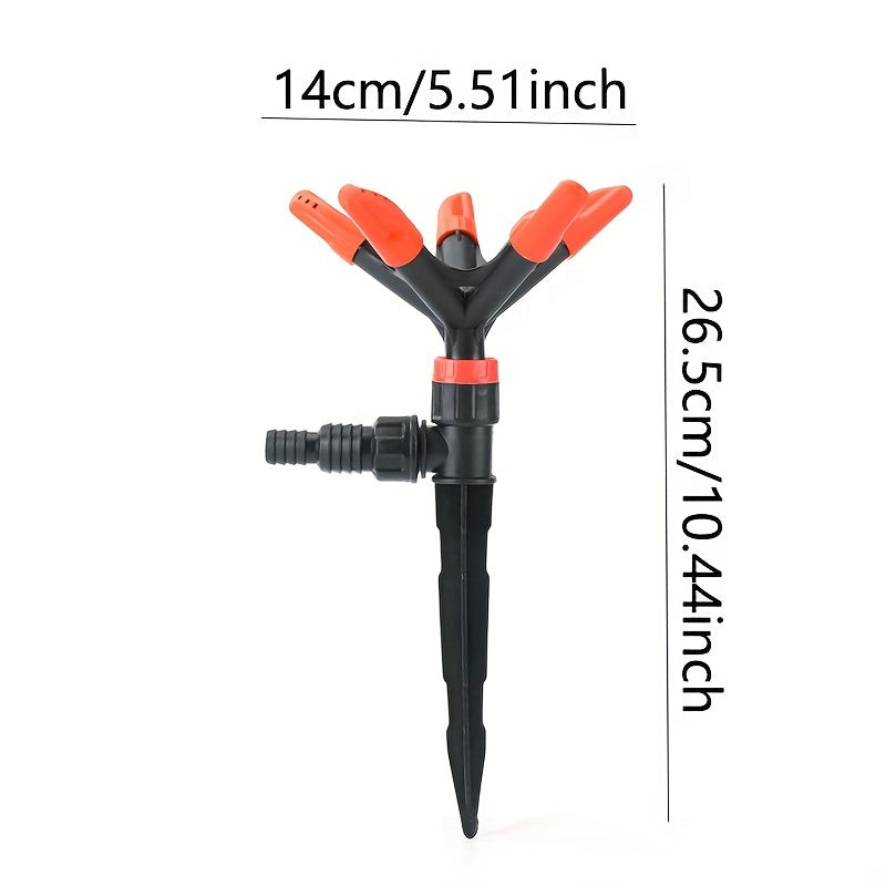 360 Degree Garden Sprinkler Automatic Rotating Sprinkler With Spike