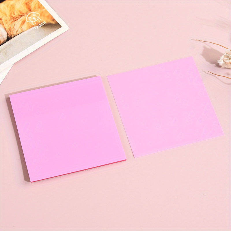 Colorful Transparent Sticky Notes 50 Sheets Waterproof Self Adhesive Memo