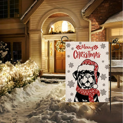 Rottweiler Dog Christmas Garden Flag Xmas Winter Decoration