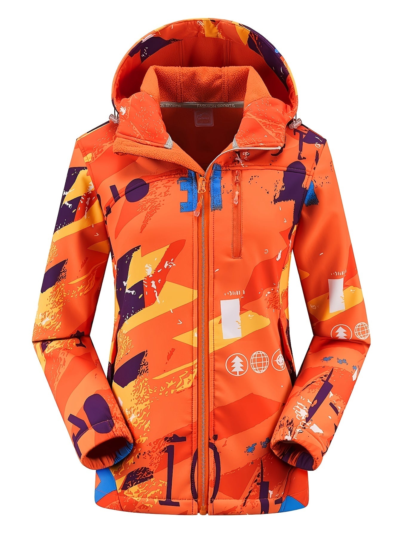Outdoor Soft Shell Hooded Jacket - Waterproof, Windproof, Fleece Lined