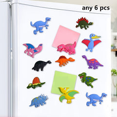 Dinosaur Refrigerator Magnets Stickers Creative Early Education Cartoon Magnets