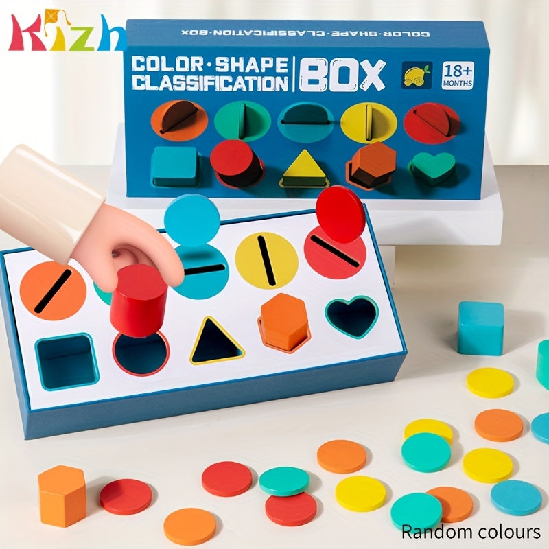 Wooden Sorting Cup Shape Matching Cognitive Toy Geometric Shapes Training