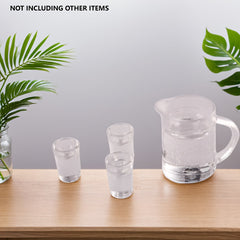 1/12 Dollhouse Cups Set with Kettle and 3 Water Cups - Mini Home Accessories