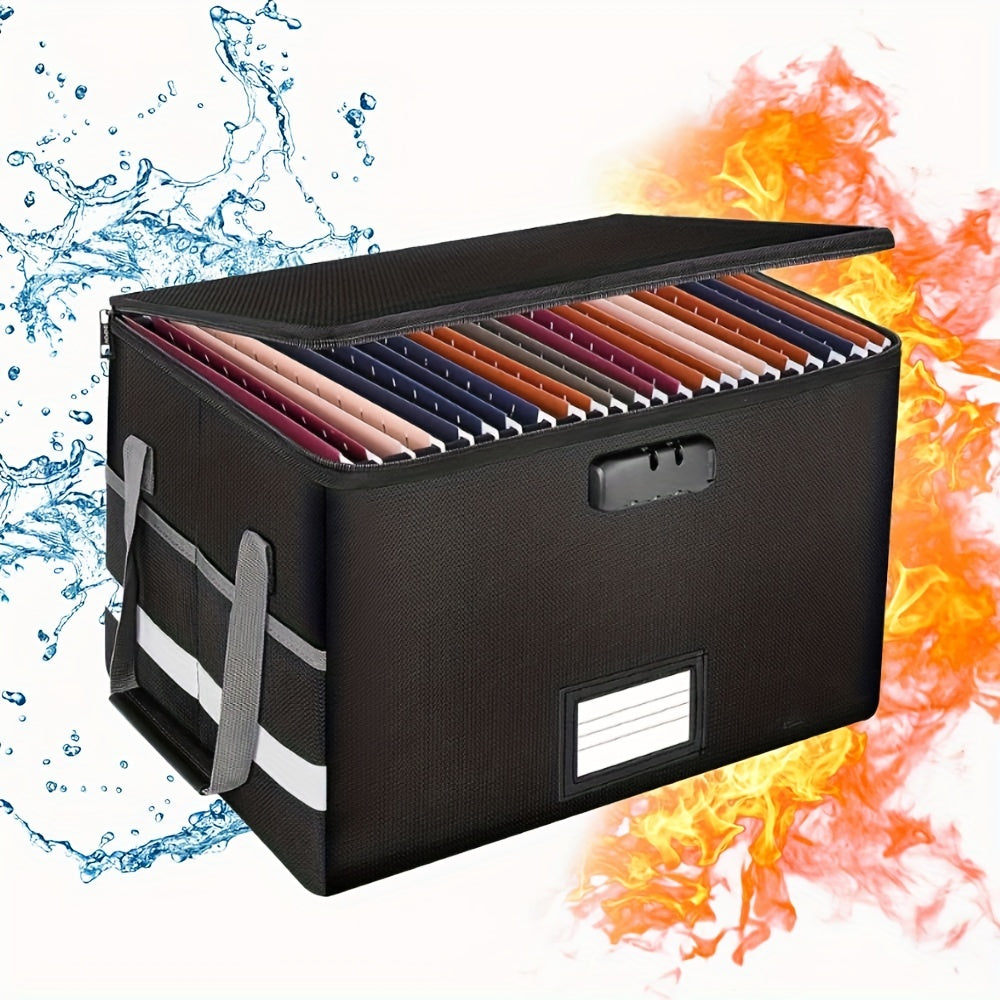 Fireproof Storage Box With Lock Anti Static Box Portable Home Office Storage