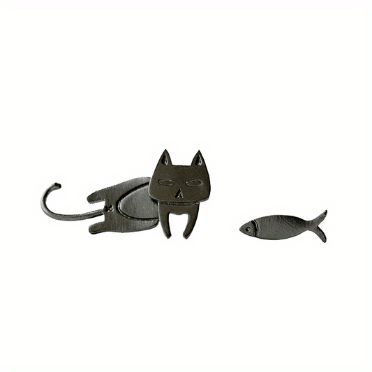 Cat Fish Stud Earrings Funny Ear Jewelry Accessories