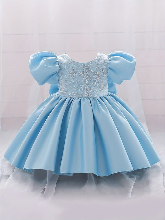 Fabulous Gown Dress With Big Bow - Girls Birthday Party Dress