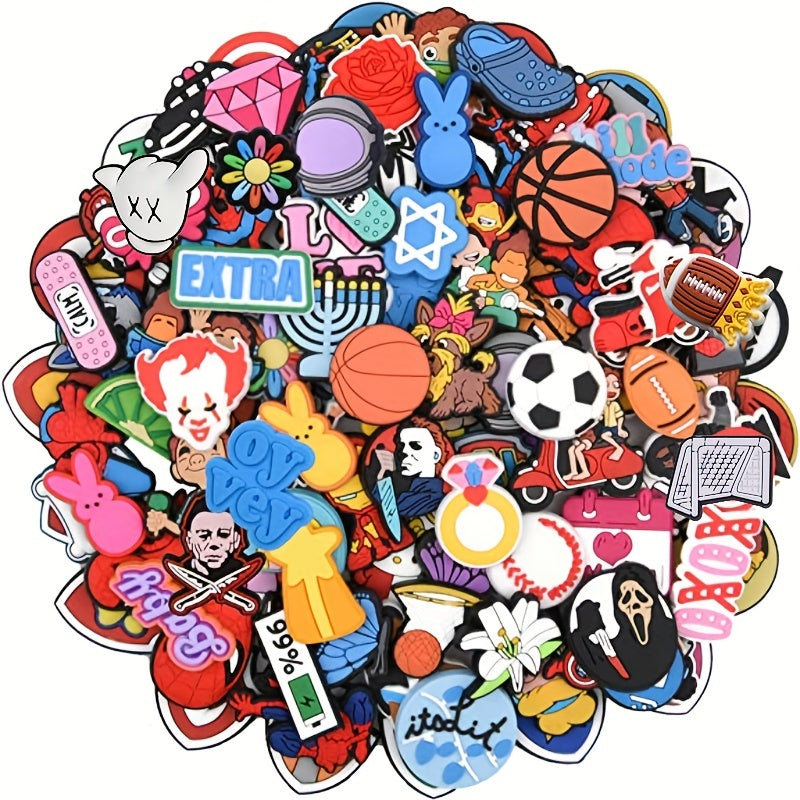 Cartoon Shoe Charms PVC Soft Shoe Decorations Casual Style Shoe Accessories