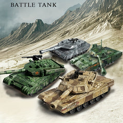 DIY Building Block Tanks Soldier Scene Assembly Toys