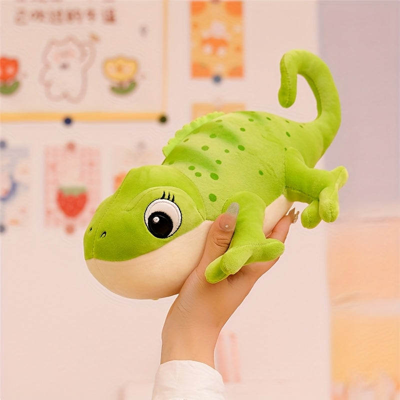 11in Plush Chameleon Stuffed Animal Soft Fabric Orange Green Halloween