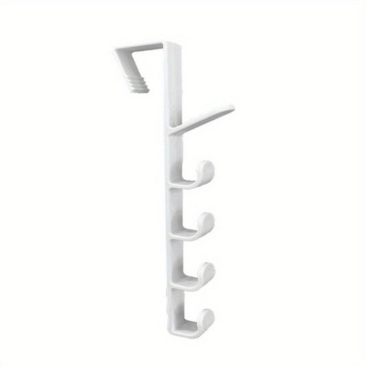 Over The Door Hook Hanger 5 Hook Plastic Organizer Rack