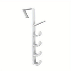 Over The Door Hook Hanger 5 Hook Plastic Organizer Rack