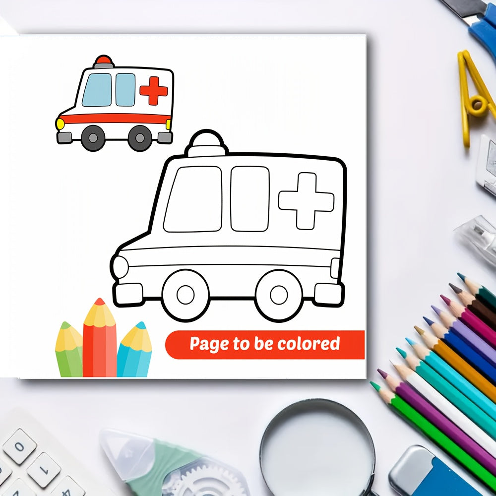 Kids' Car Doodle Activity Book with 36 Designs
