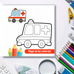 Kids' Car Doodle Activity Book with 36 Designs