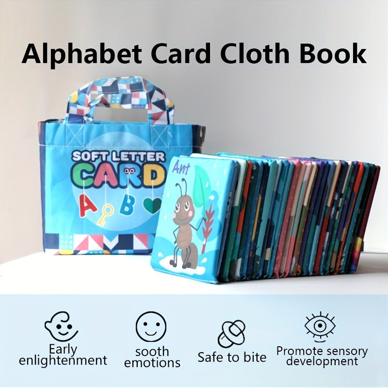 26 Letters Cloth Book Set with Carrying Bag for Early Education