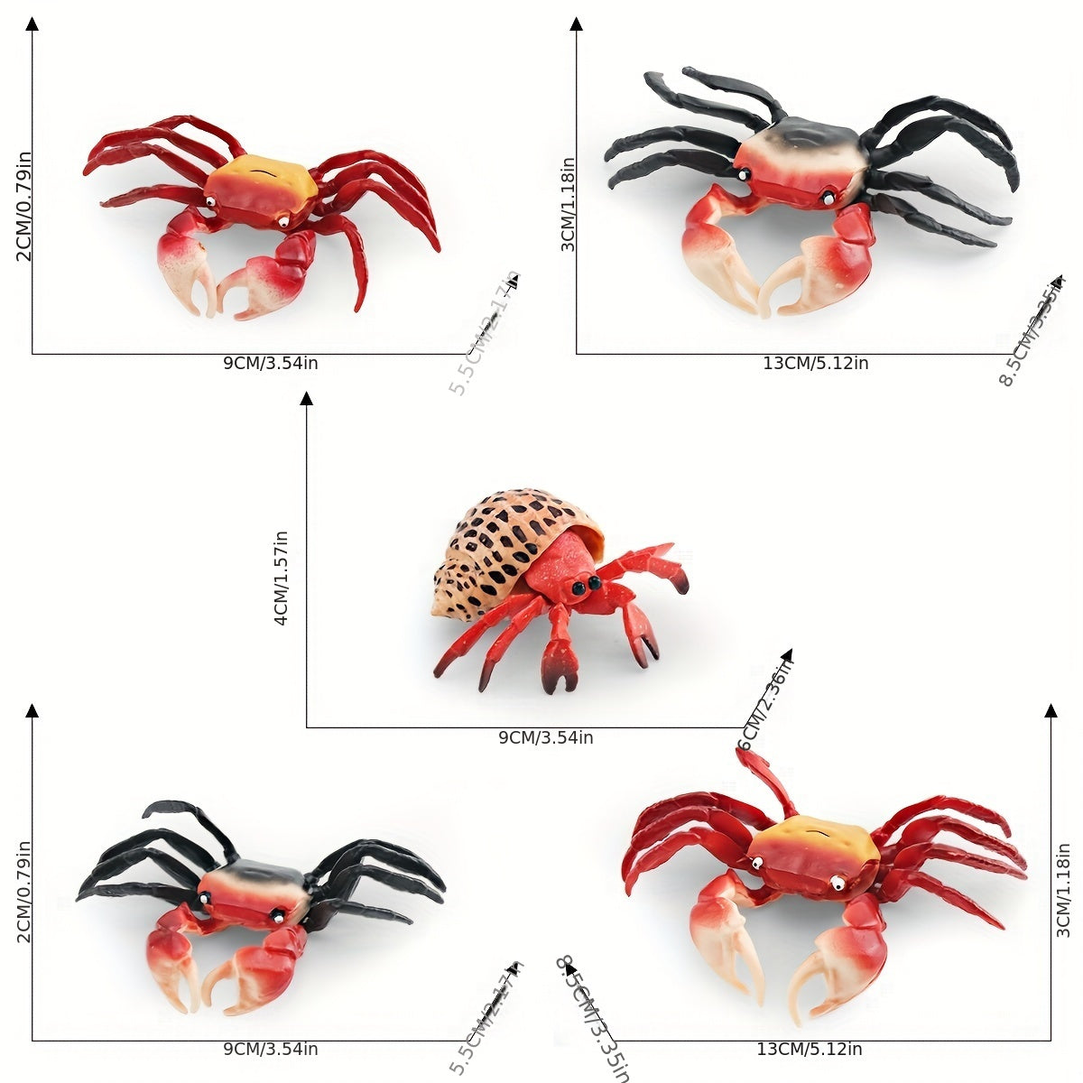 Hermit Crab & Crab Ornament Model