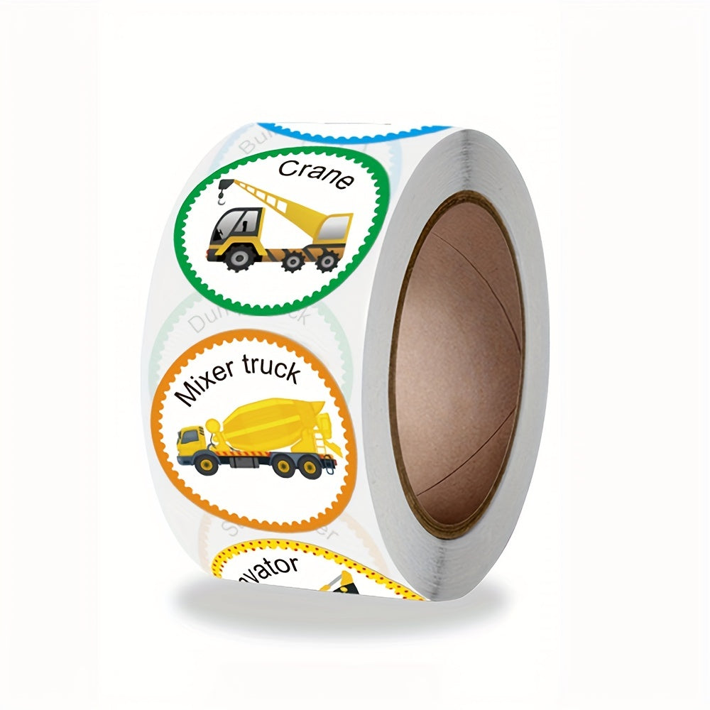 500pcs Truck Stickers For Kids Reward Construction Car Birthday Party