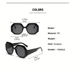 Y2K Polygon Sunglasses Jelly Gradient UV400 Sun Shades Glasses
