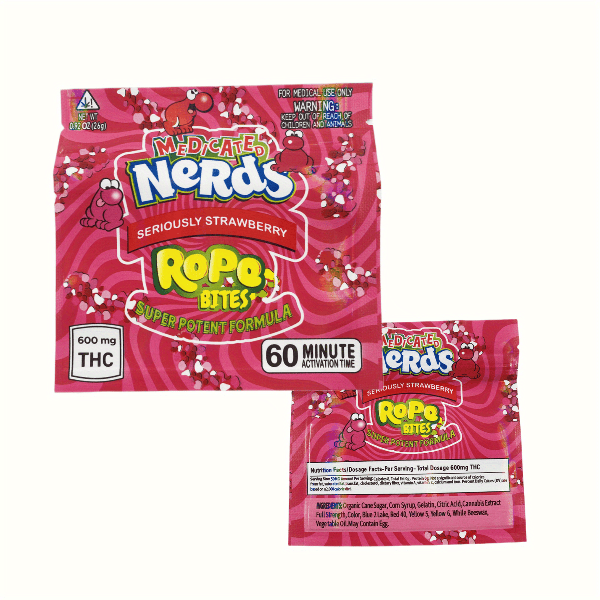 10 Pcs Pink Self Sealing Plastic Bags for Food Storage