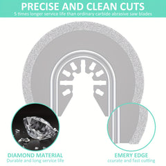 6pcs Diamond Oscillating Tool Blade Set for Grout Removal