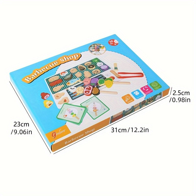 Kids BBQ Toy Set with Food and Utensils