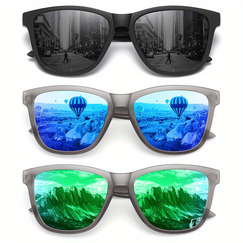 3pcs Polarized Sunglasses For Women Men Classic Retro UV400 Sun Shades