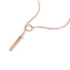 Metal Stick Pendant Necklace
