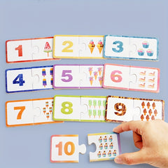 Wooden Counting and Matching Educational Toy with Colorful Box