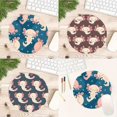 Cartoon Animal Mouse Pad Round Non-slip Rubber Mouse Mat for Office