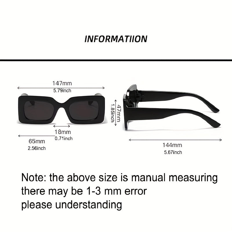Men's Rectangle Anti Light Sunglasses for Casual Wear