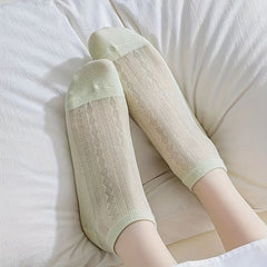 Argyle Pattern Mesh Socks Women's Stockings