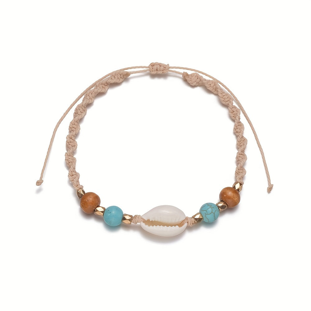 Shell Shape Beads Anklet Bracelet for Women & Girls