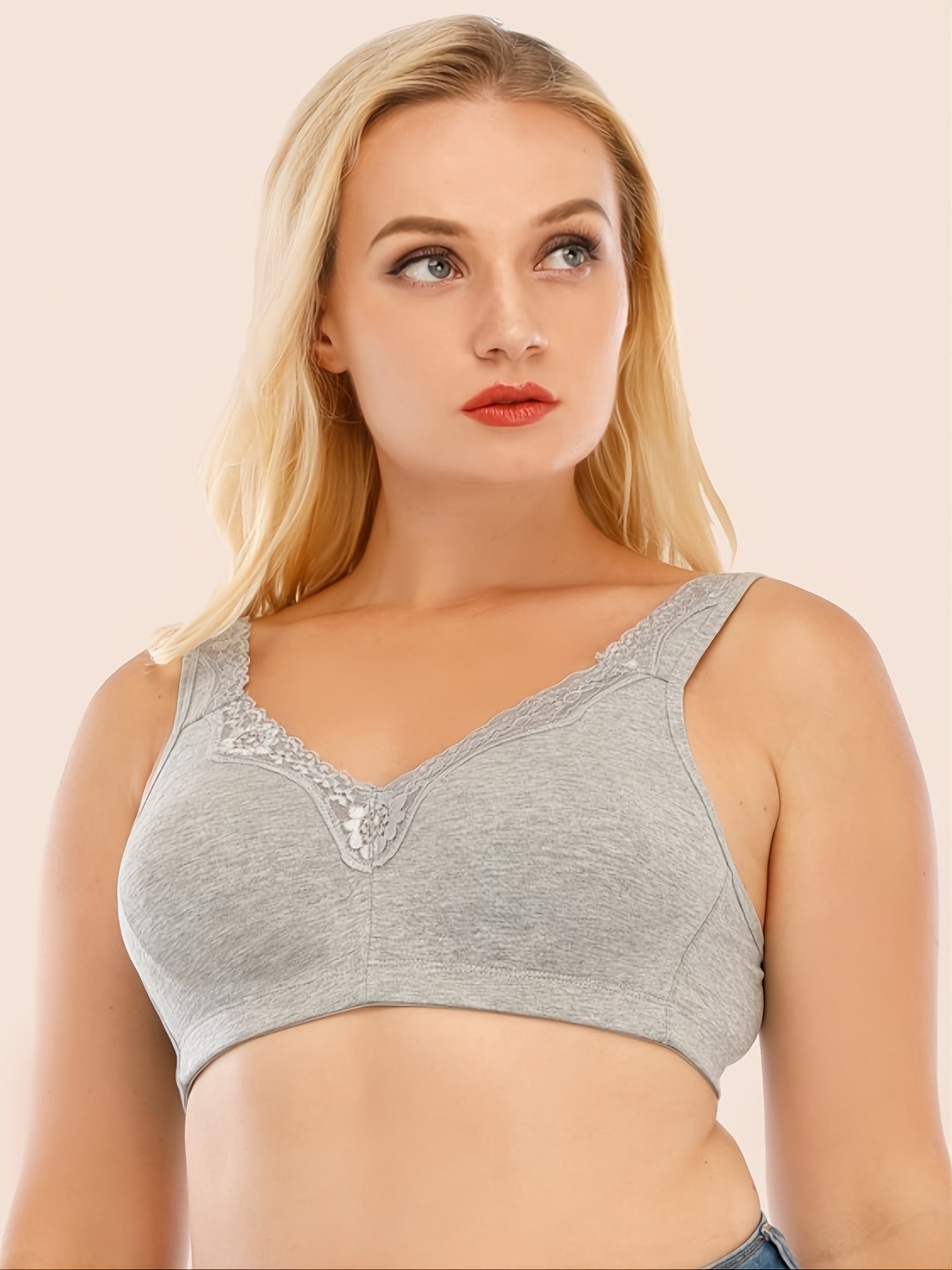  Lace Push Up Bra Women's Comfy Underwear