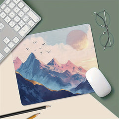 Mountain Mouse Pad Natural Art Mouse Pad Square Waterproof Mouse Pad