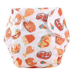 Reusable Animal Cartoon Plant Print Infant Cloth Diapers