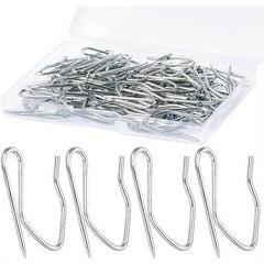 58pcs Stainless Steel Curtain Hooks Pin on Hooks for Window Shower Door Curtains