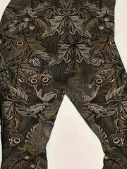 Women's Plus Wolf Print High Rise Flared Leg Trousers