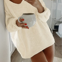  Casual Sweater Women's Plus V Neck Jumper